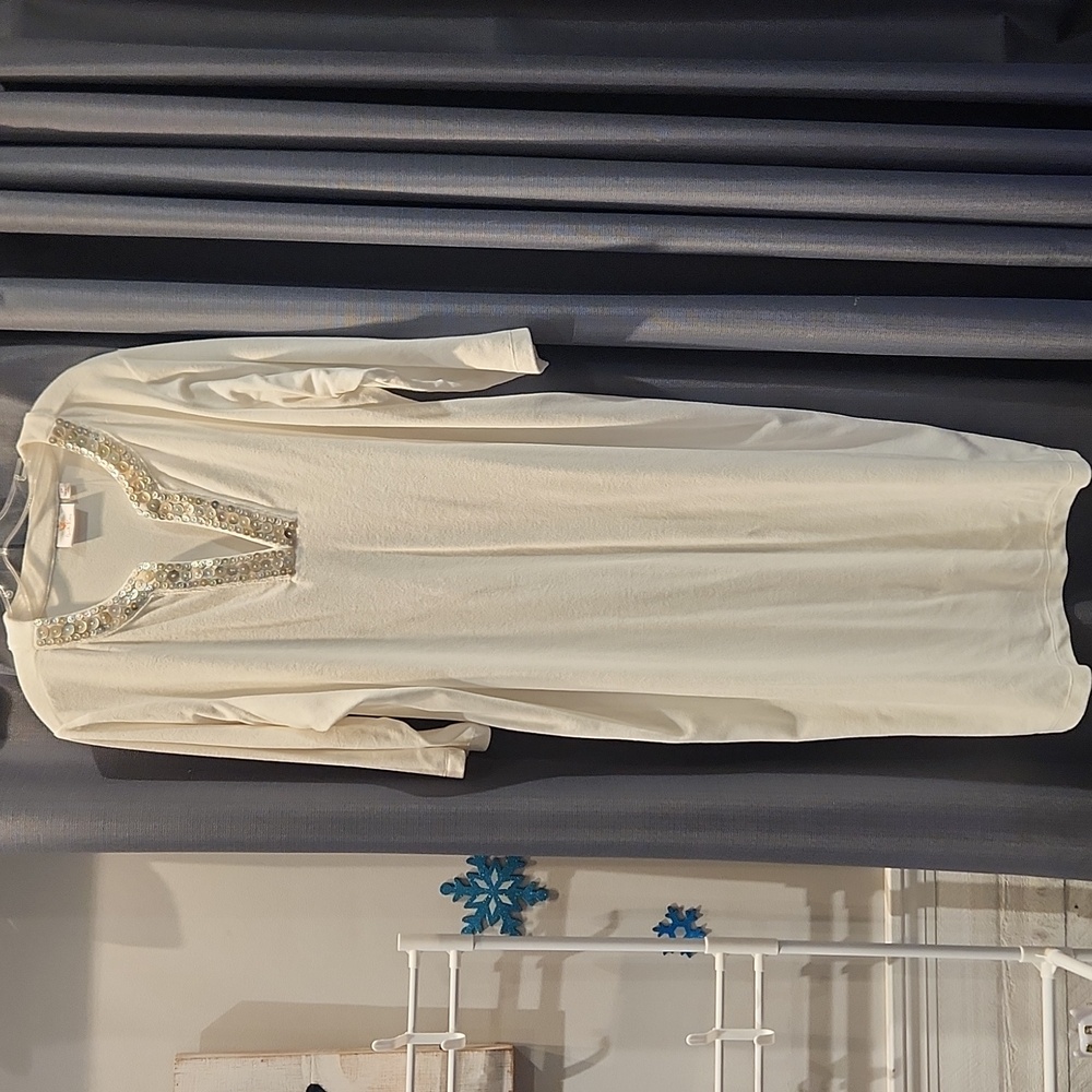 EUC Quaker Factory Women's sz 2X Button Trim Terry cloth Robe